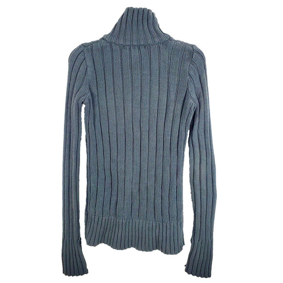 Eddie Bauer Cable Knit Cardigan Fishermans Sweater Long Sleeve Buttons Green XS - Picture 3 of 10